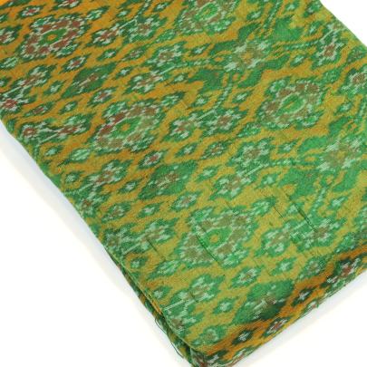 Raw silk ikkat fabric