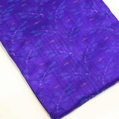 Raw silk ikkat fabric