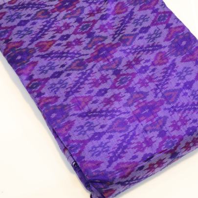 Raw silk ikkat fabric