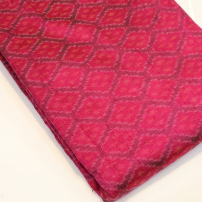 Raw silk ikkat fabric