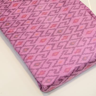 Raw silk ikkat fabric