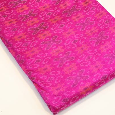 Raw silk ikkat fabric