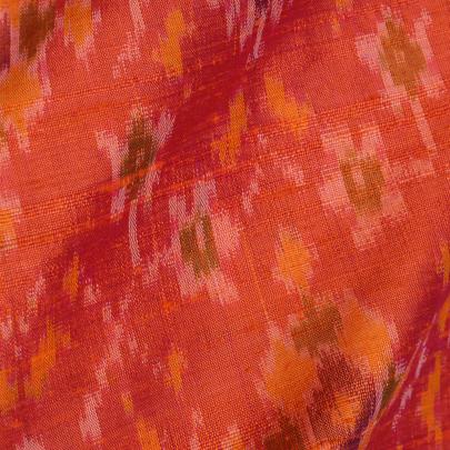 Raw silk ikkat fabric Raw silk ikkat