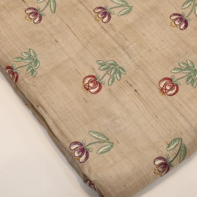  Tassar silk embroidery work fabric