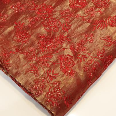 Tissue Embroidery work fabric