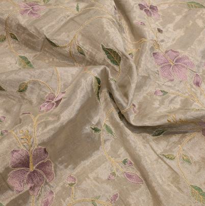 Tissue embroidery work fabric