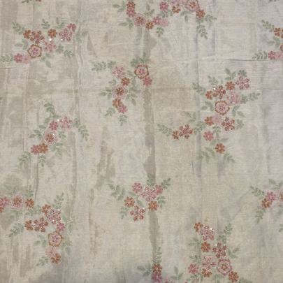 Tissue embroidery work fabric Banarasi Work