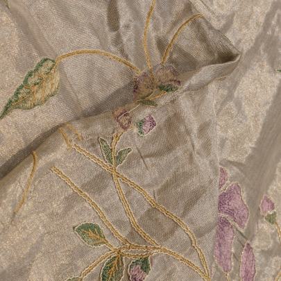 Tissue embroidery work fabric Banarasi Work