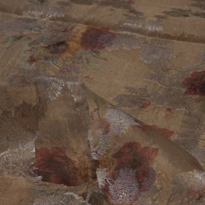 Tissue with banarasi work fabric Pure Banarasi fabrics