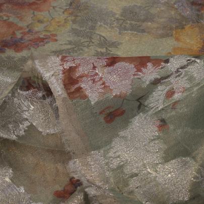 Tissue with banarasi work fabric Pure Banarasi fabrics