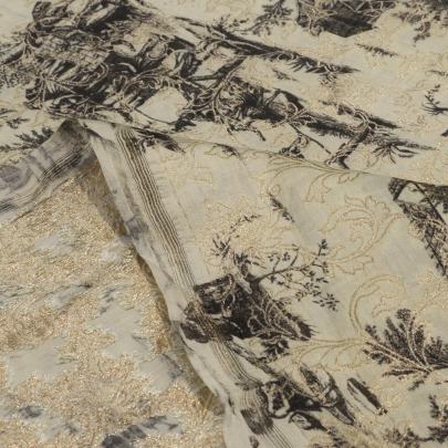 Tissue with banarasi work fabric Pure Banarasi fabrics